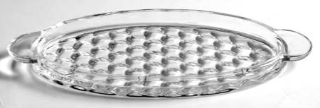 American Clear (Stem 2056) 10" Handled Oval Tray