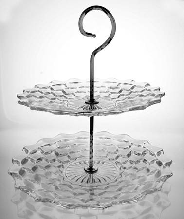 American Clear (Stem 2056) 2 Tier Serving Tray