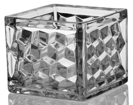 American Clear (Stem 2056) Square Puff Box No Lid