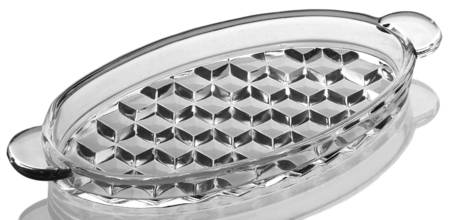 American Clear (Stem 2056) Handled Oval Pin Tray