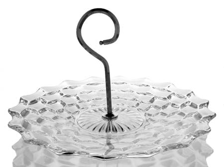 American Clear (Stem 2056) 10" Tray with Center Metal Handle