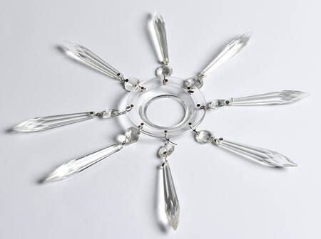 American Clear (Stem 2056) Bobeche-Holds 8 Prisms