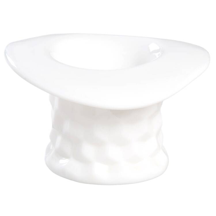 American Clear (Stem 2056) 2" Milk Glass Topper (Top Hat)