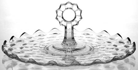 American Clear (Stem 2056) Glass Tray with Center Handle