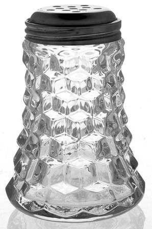 American Clear (Stem 2056) Stamped Metal Top Cheese Shaker