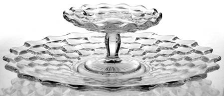 American Clear (Stem 2056) Cheese & Cracker Set
