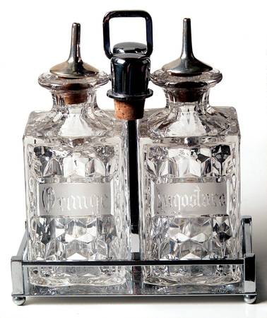 American Clear (Stem 2056) Angostura/Orange Bottles and Metal Stand