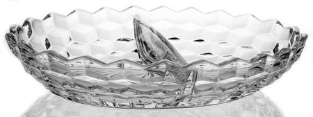 American Clear (Stem 2056) Divided Oval Vegetable Bowl