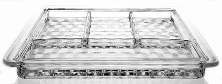 American Clear (Stem 2056) 10" Square 4 Part Relish