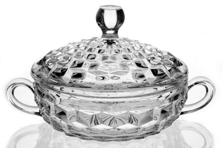 American Clear (Stem 2056) 2-Handled Preserve Bowl and Lid