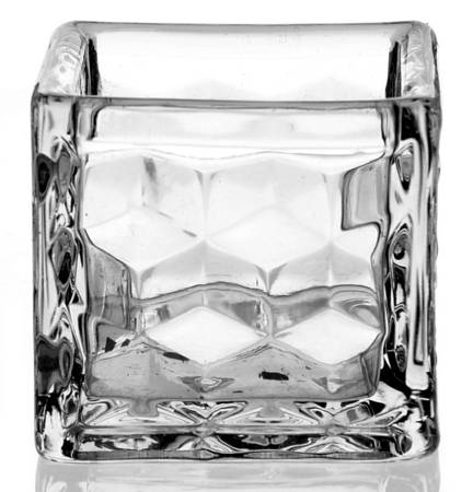 American Clear (Stem 2056) Square Pomade Box No Lid