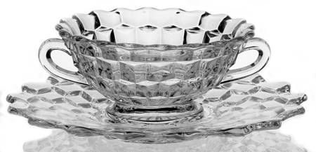 American Clear (Stem 2056) Cream Soup & Saucer/Underplate