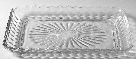 American Clear (Stem 2056) English Rectangular Dresser Tray