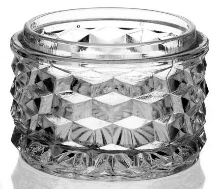 American Clear (Stem 2056) Cylindric Puff Box No Lid