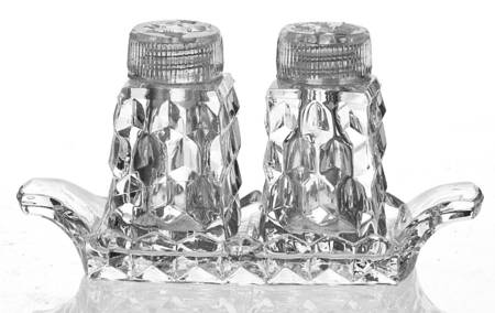 American Clear (Stem 2056) Mini Shaker Set w/Tray & Glass Lids