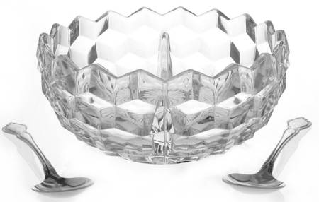 American Clear (Stem 2056) Party Server with 2 Metal Spoons