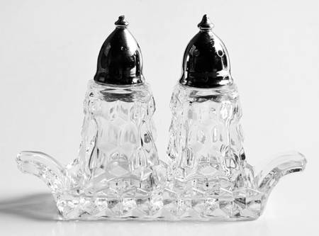 American Clear (Stem 2056) Mini Shaker Set W/Tray & Metal Lids