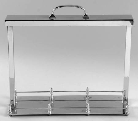 American Clear (Stem 2056) 3 Section Center Handled Decanter Carrier