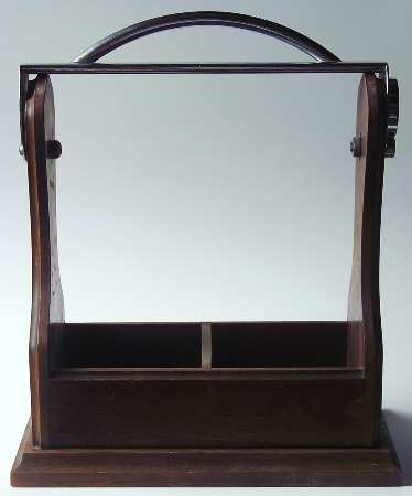 American Clear (Stem 2056) Wood Carrier for Rye & Scotch Decanters