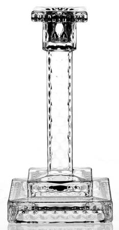 American Clear (Stem 2056) Single Square Step Candlestick - New