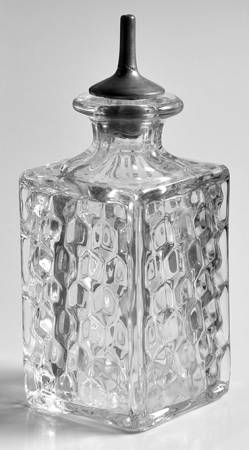 American Clear (Stem 2056) Plain Bitters Bottle & Metal Tube
