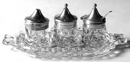 American Clear (Stem 2056) Spice Set with Lids, Spoon & Tray
