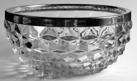 American Clear (Stem 2056) Silverplate Rim Trifle Bowl
