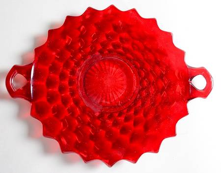 American Clear (Stem 2056) Ruby Handled Cake Plate