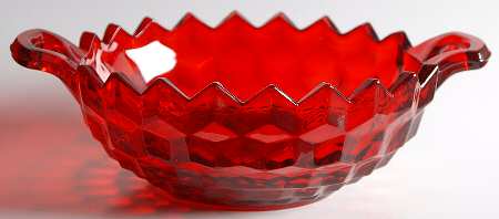 American Clear (Stem 2056) 10" Ruby Handled Bowl