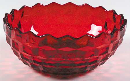 American Clear (Stem 2056) 8" Ruby Round Bowl