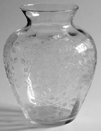 Arcady (Stem 6014, Etch 326) 5" Flower Vase