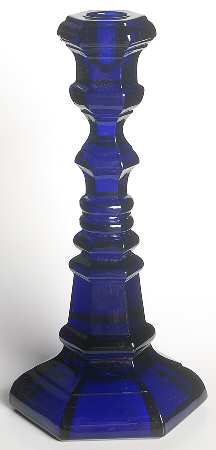 Argus Blue (Stem  2770) Tall Single Light Candlestick