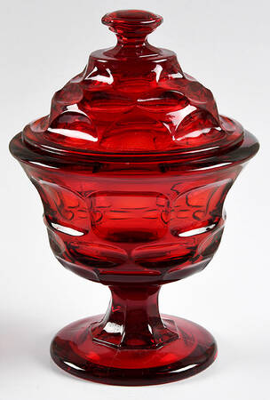 Argus Ruby (Stem 2770) Compote & Lid