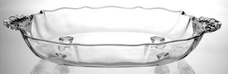 Baroque Clear Handled Floating Garden Bowl (Baroque Shape)