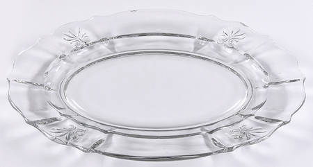 Baroque Clear 12" Oval Platter (Baroque Shape)