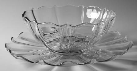 Baroque Clear Baroque 10" Salad Bowl and Plate Set