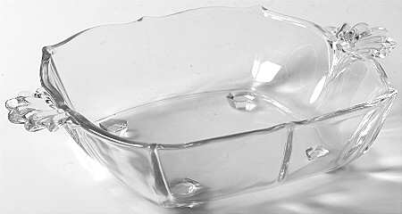 Baroque Clear Square Handled Sweet Meet (Baroque Shape)