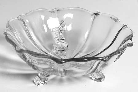 Baroque Clear 7" Three-Toed Bon Bon (Baroque Shape)