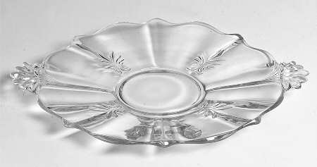 Baroque Clear Handled Cake Plate (Baroque Shape)