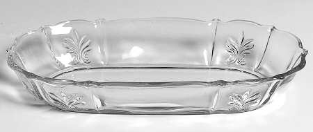 Baroque Clear 11" Oval Celery (Baroque Shape)