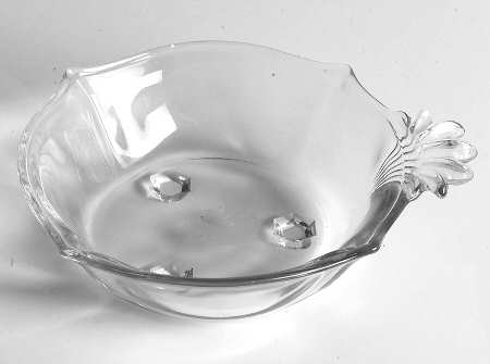 Baroque Clear Handled Mint Dish (Baroque Shape)