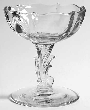 Baroque Clear Open Footed Jelly (Baroque Shape)