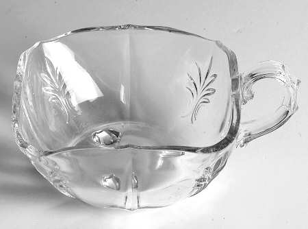 Baroque Clear 1 Handled Square Nappy (Baroque Shape)