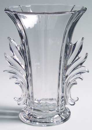 Baroque Clear 8" Baroque Handled Flared Vase