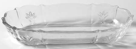 Baroque Clear 8" Pickle Dish (Baroque Shape)
