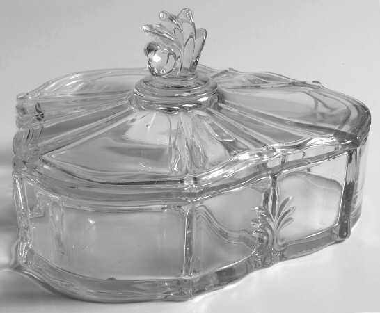Baroque Clear 3 Part Candy Box & Lid