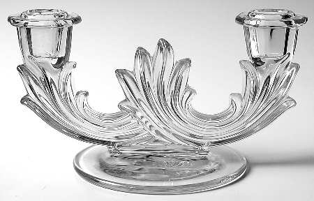 Baroque Clear Double Candlestick (Baroque Shape)