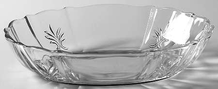 Baroque Clear 9" Oval Vegetable Bowl (Baroque Shape)