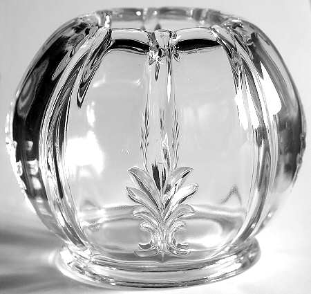 Baroque Clear 3" Rose Bowl (Baroque Shape)