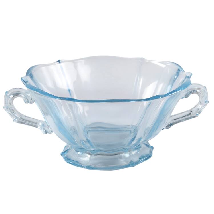 Baroque Blue Cream Soup Bowl (Baroque Shape)